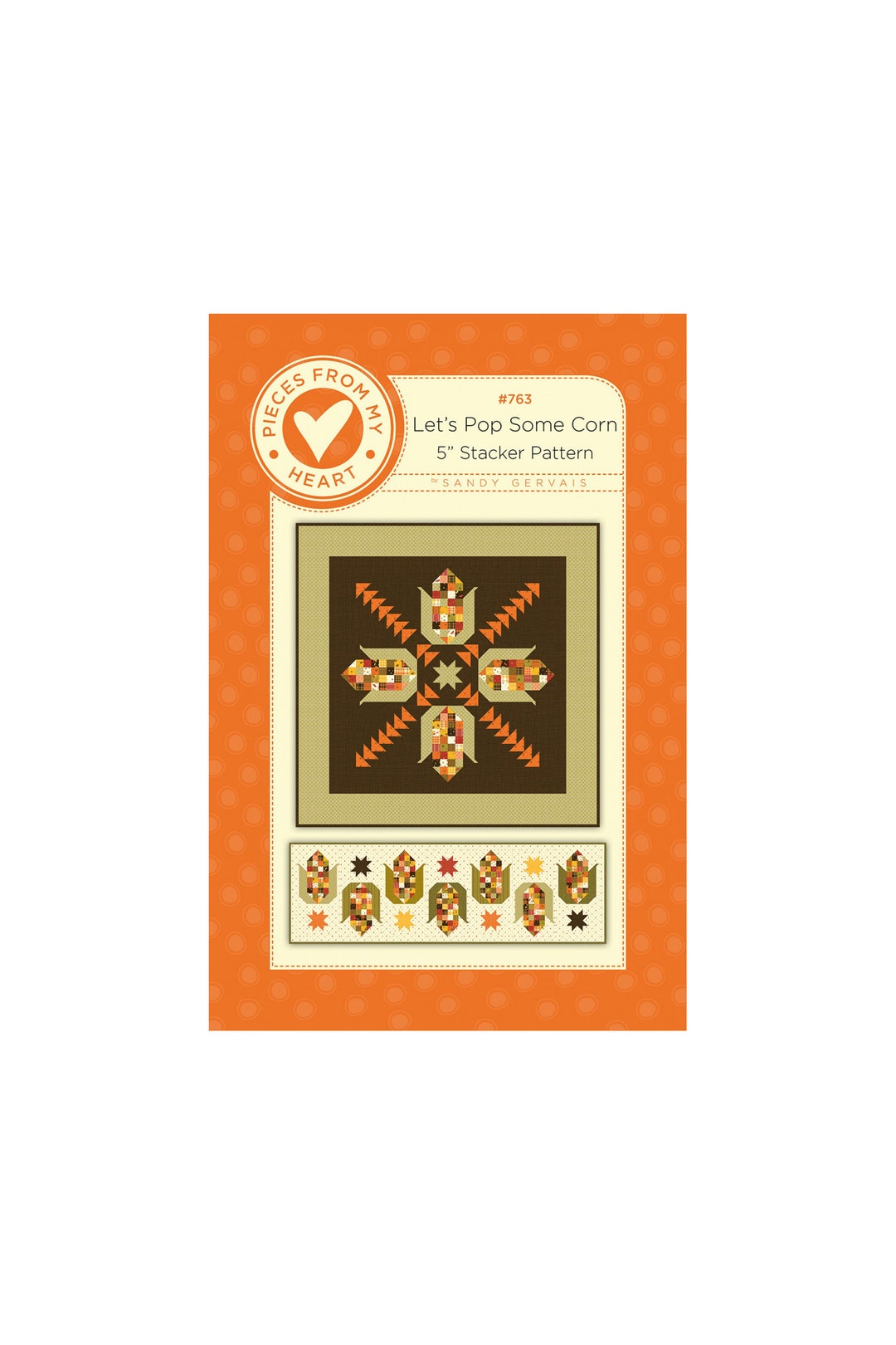 Sandy Gervais Let's Pop Some Corn Runner and Quilt Pattern - Etsy