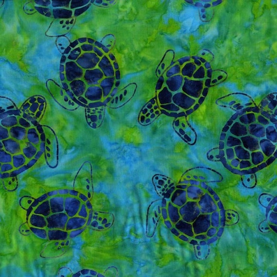 picture Batik Sea Turtle Fabric etsy