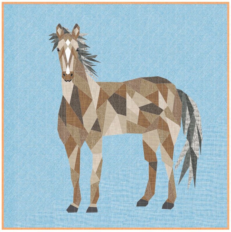 Horse Abstractions Quilt Kit by Violet Craft Featuring Essex Etsy