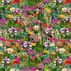 Cactus Flowers Bloom from Timeless Treasures desert dreams