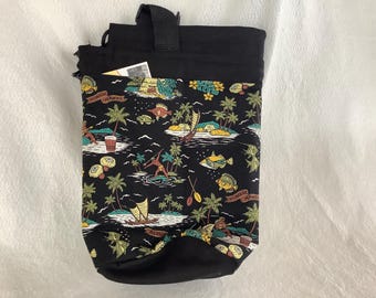 Growler for Father’s Day Ukulele and Hawaiian images insulated bottle totes
