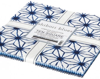 Shibori Blues by Sevenberry layer cake Complete Collection from Robert Kaufman