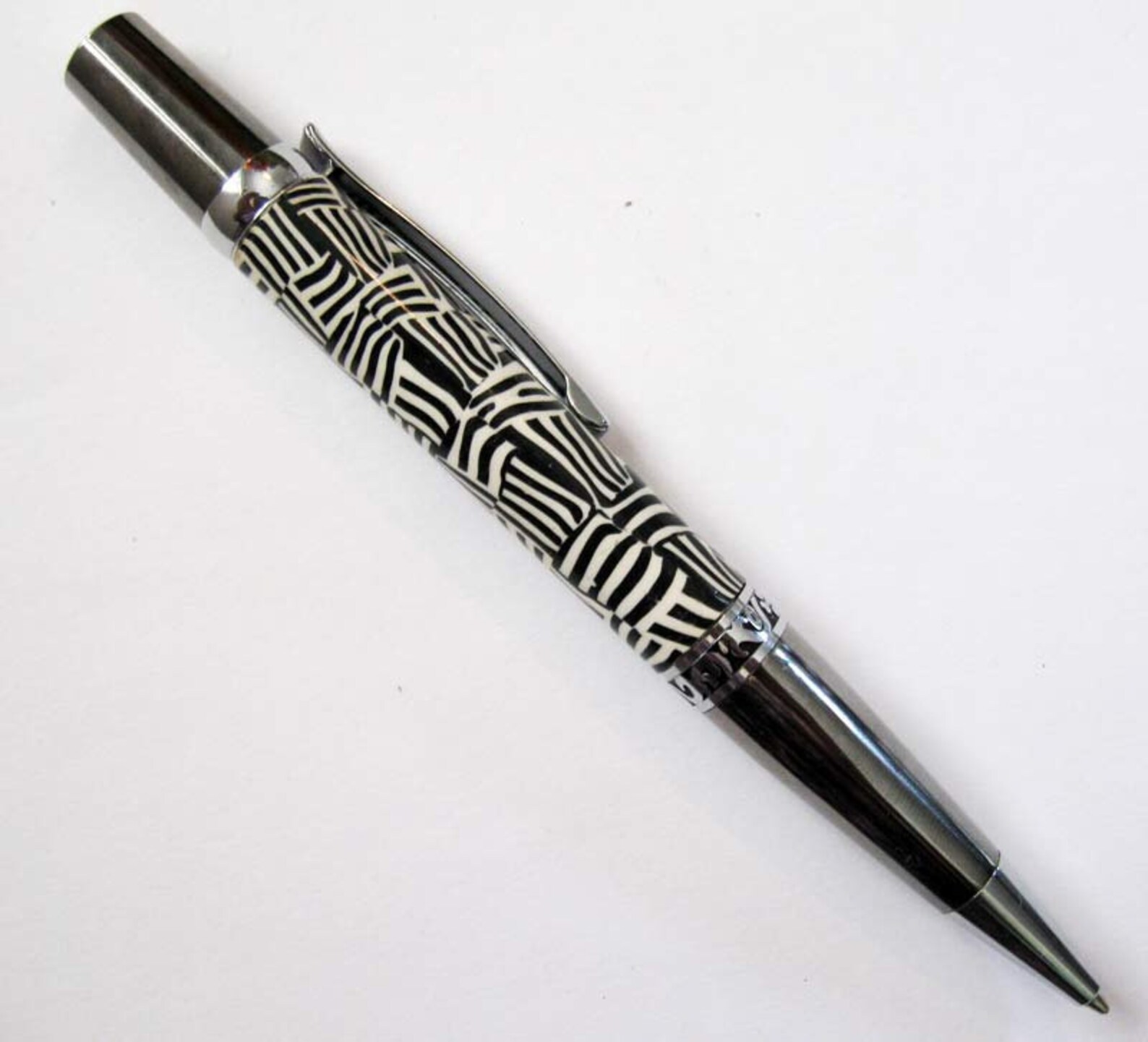 NEW polymer clay covered Handmade Gun Metal Sierra ball Point Etsy