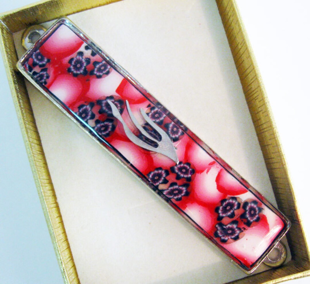 NEW Polymer Clay Handmade Mezuzah Case Judaica by Myfiori Etsy