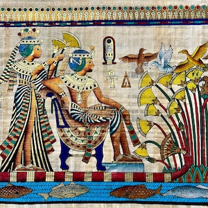 Genuine Egyptian hand painted papyrus