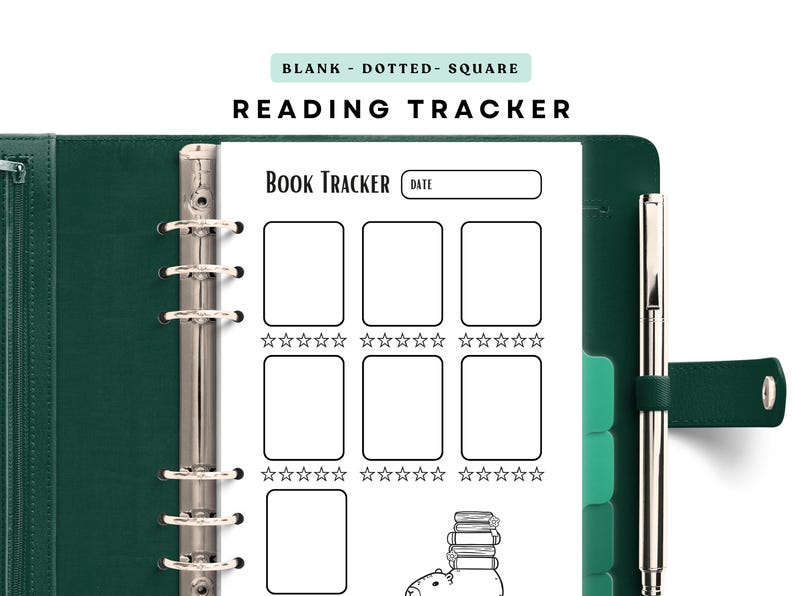 Reading Graph Tracker Book Tracker Printable | Reading Log With Book Cover Slots & Star ...