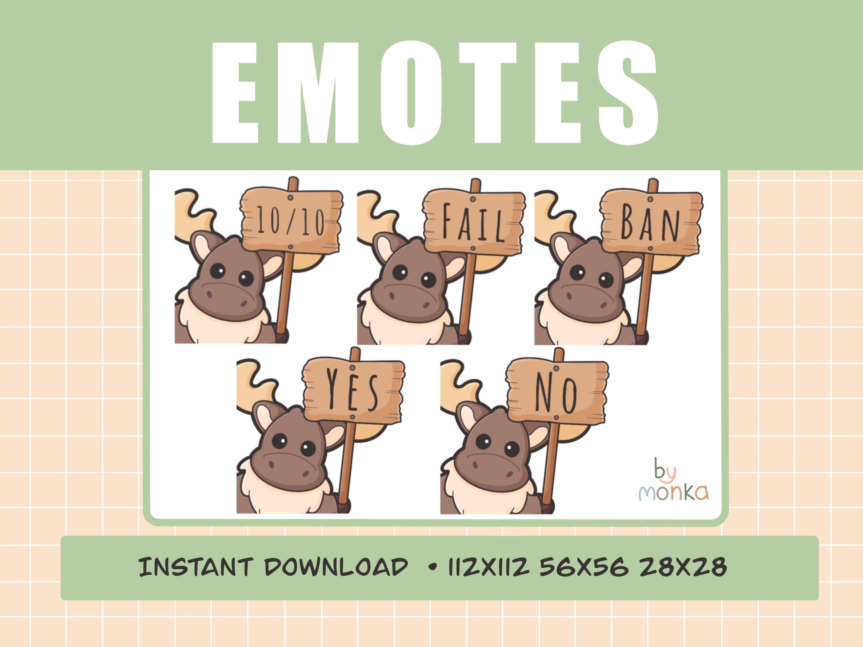 Kawaii Moose Banner Emote: Twitch/discord Streamer Digital Download - Etsy