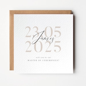 Master Of Ceremonies Card, Will You Be My MC Card, Personalised Master Of Ceremonies Gift, Bow Proposal Card, Will You Be My Card, MC Card