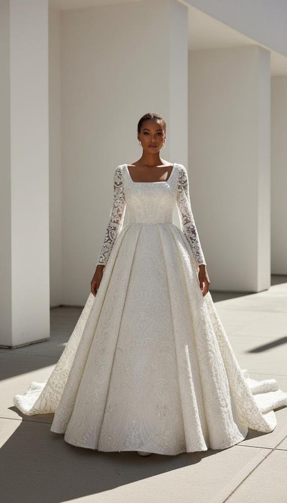 luxury custom embroidered dress designs Golden Weaves Stardust – Luxury Embroidered Formal Dress