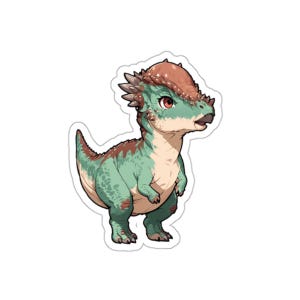 Pachycephalosaurus headbutt dinosaur sticker