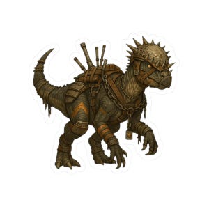Pachycephalosaurus Dinosaur Sticker - Apocalypse Creature Decal for Kids, School Supplies, Laptops, Water Bottles, Scrapbooking