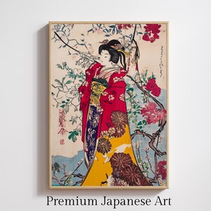 Japanese Inspired Geisha Wall Art | Asian Printable Wall Art | Japanese Geisha | Vintage Japanese Art | Digital Download #42