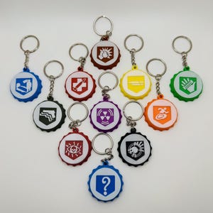 Zombies Perk Bottle Cap Keychain