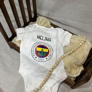 Personalized Fenerbahce baby bodysuit | Baby | Fenerbahce T-shirt | Kanarya | Dzeko |