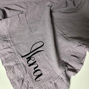 Personalized Muslin Blanket - Soft Baby Blanket with Name, Birth Gift, Cuddly Blanket for Children, Handmade Blanket for Baby