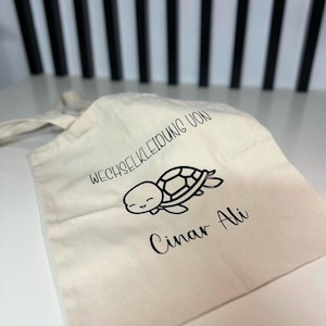 Personalized fabric bag | Daycare and school | For boys & girls | Change of clothes | | Gym bag | Sports bag | Gift for children