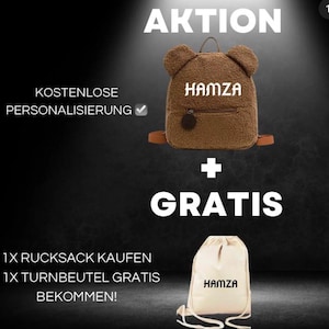 Children&#39;s backpack with free gym bag – personalized daycare backpack for boys & girls | Kindergarten backpack with name | Gift