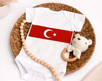 Türkei Baby Body – Türkischer Baby Strampler WM 2026 Amerika Türkei Trikot mit Namen und Nummer