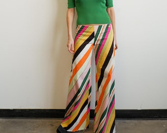 Vintage Miss Sixty Low Rise Candy Stripe Wide Leg Pants/ Size XS