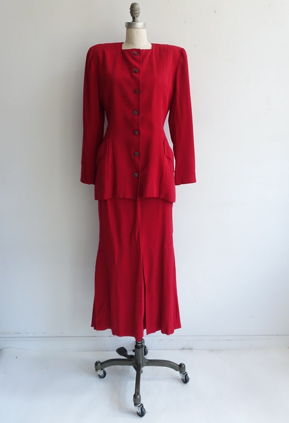 Vintage 80s Norma Kamali Two Piece Riding Suit/ 1… - image 2