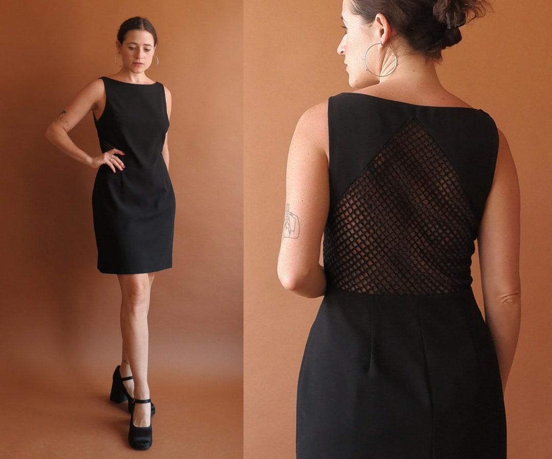 Fragile XOXO Vintage 90s High Boat Neck Mini Dress Size 3