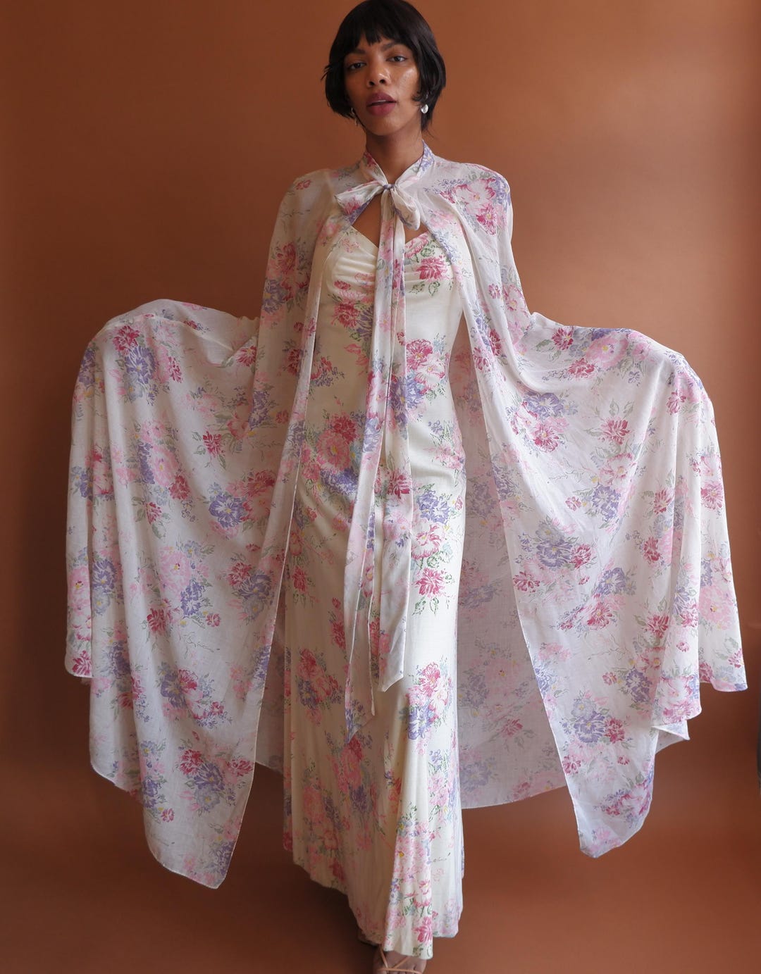 Antique Cape Design Maxi Dress main image 1