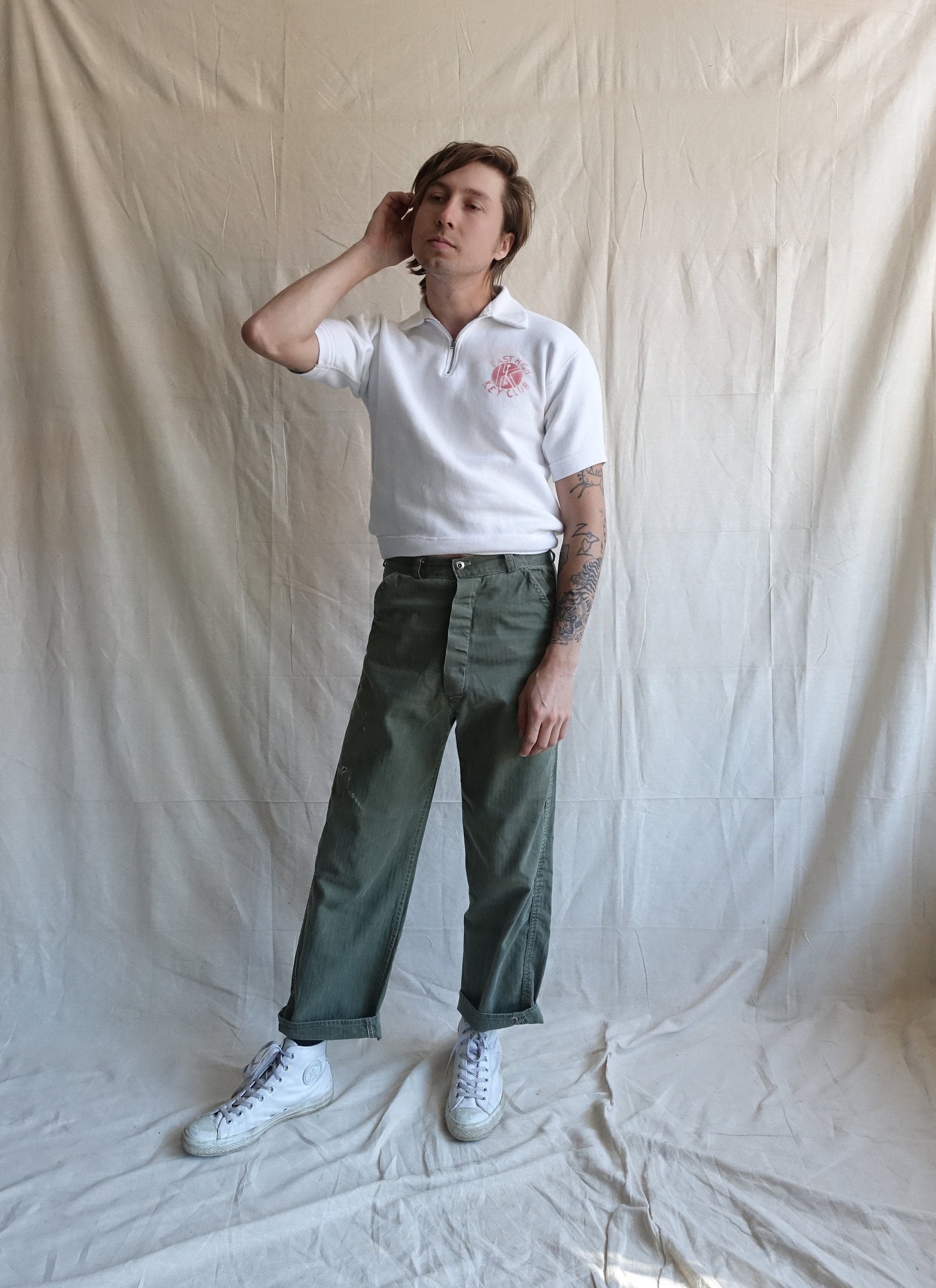 Vintage 40s 50s HBT Military Trousers/ 1940s 1950s WWII - Etsy
