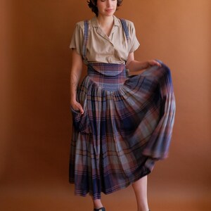 Vintage 80s Norma Kamali Suspender Skirt/ 1984 DEADSTOCK