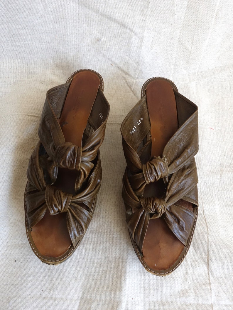 dries van noten leather platform sandals