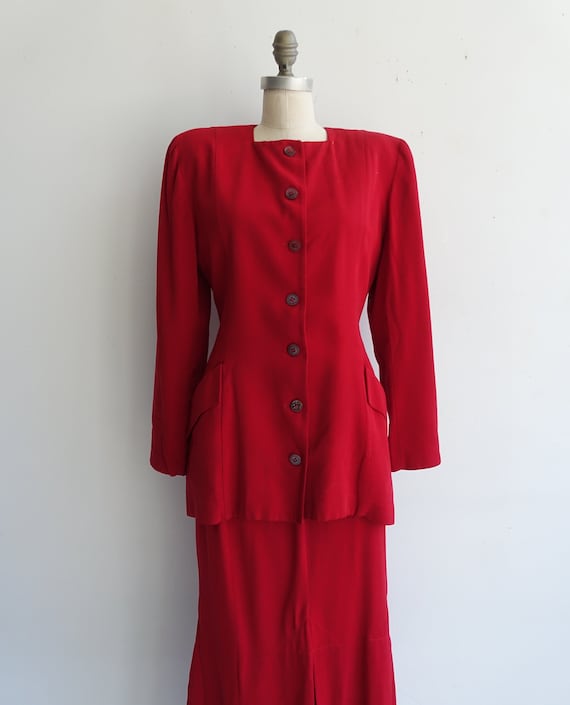 Vintage 80s Norma Kamali Two Piece Riding Suit/ 1… - image 3