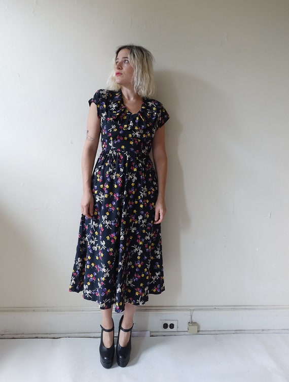 1940s rayon dress