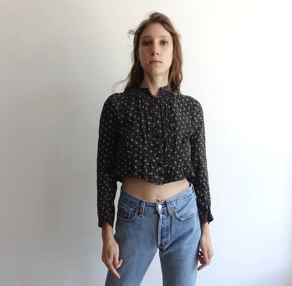 Antique Calico Bodice Top/ 19th Century Victorian