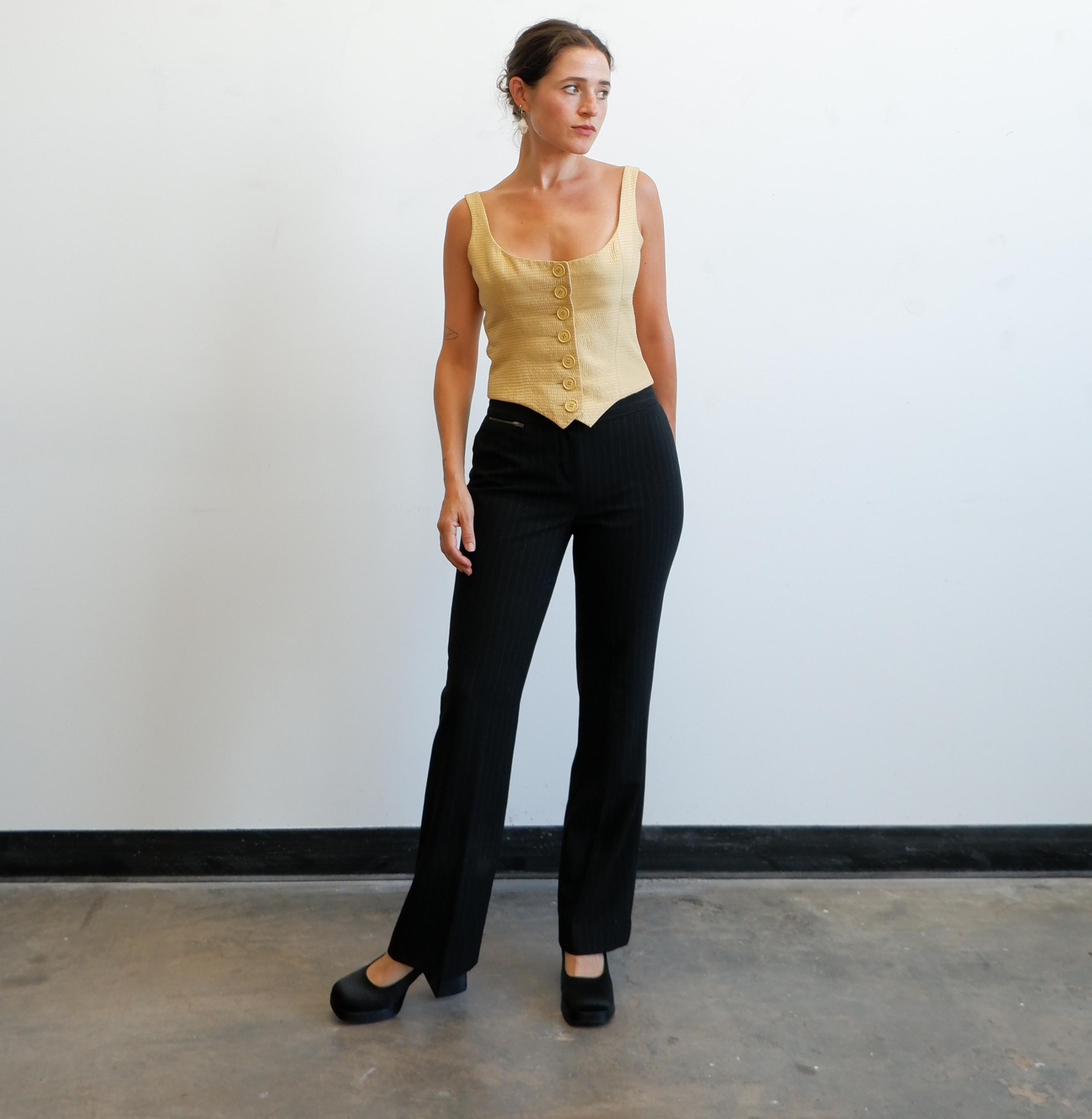 Vintage Y2K DKNY Pinstripe Low Rise Pants/ Size 4 Petite - Etsy