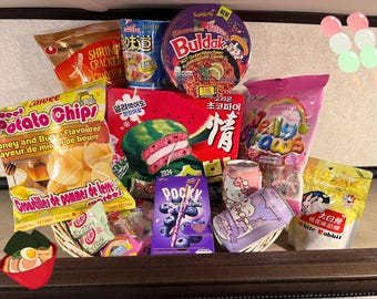 The Ultimate ASIAN Snack Box, Made in Asia Chocolate, Buldak Ramen, Pocky, Kids Birthday Gift, Chinese new year