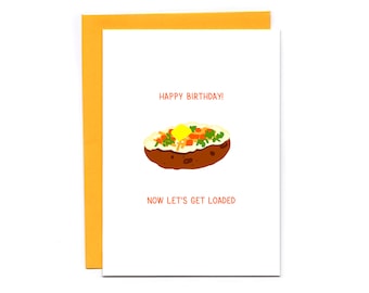 Let's Get Loaded - happy birthday card - funny birthday - birthday drinks