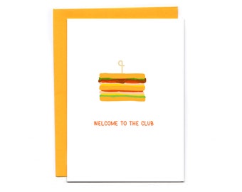 Bienvenido al club - feliz cumpleaños - nuevo bebé - boda - inauguración de la casa - divorcio - tarjeta divertida para cualquier ocasión