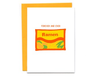 Funny Ramen Wedding Card - noodle pun