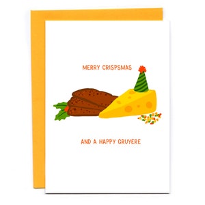 Funny Gruyere Christmas Card: Bread and Cheese Pun