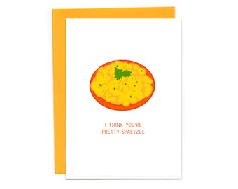 Funny Spaetzle Pun Card: Anniversary, Valentine's Day
