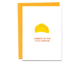 Funny 'Little Dumpling' New Baby Card – A6 Size