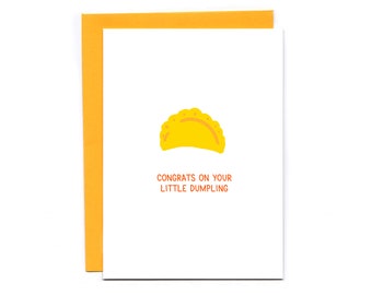 Congrats on Your Little Dumpling - new baby - baby shower - funny baby card