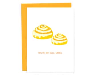 Funny Cinnamon Roll Card: Mother/Father's Day - Thank You
