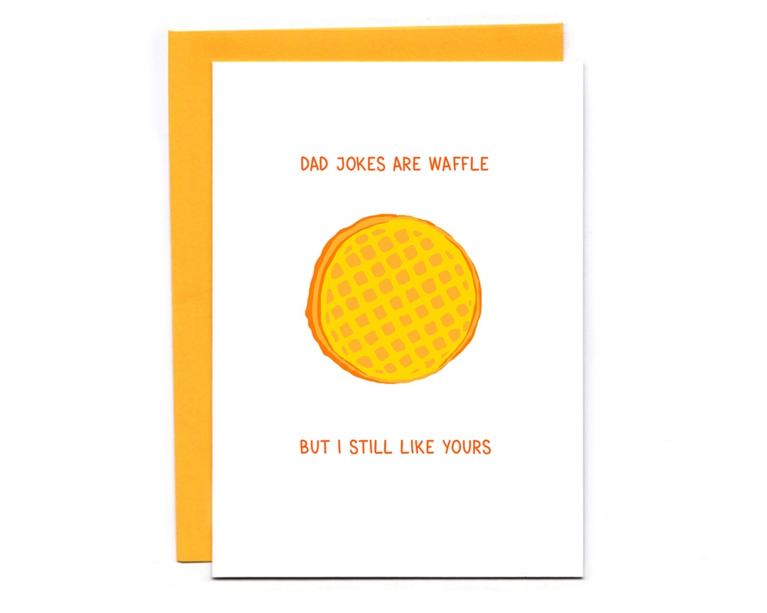 Buy Dad Jokes Are Waffle Funny Father's Day Card Groanworthy Pun Food  Joke Online in India