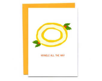 Kringle All The Way - funny Christmas card - Wisconsin humor - Midwest greetings - jingle bells
