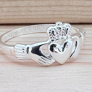 Come join our Celtic & Claddagh Community with this Original Sterling Silver Made in Galway  Claddagh Ring   Tracked shipping included .