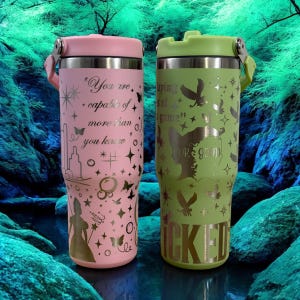 Wicked Glinda and Elphaba Tumbler, Wicked Gifts, Witches Of Oz Tumbler, Wicked, Wicked The Musical, Wicked Movie, Wicked Merch.