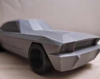 1965 Ford Mustang Coupe Low Polygon desktop display model car