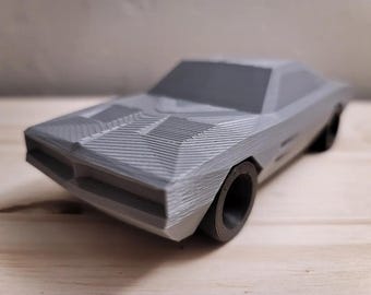 1969 Dodge Charger Low Polygon desktop display model car unique 3d printed