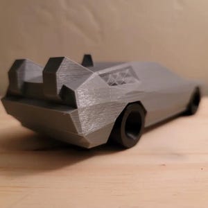 DMC DeLorean Back To The Future Low Polygon desktop display model car unique 3d printed