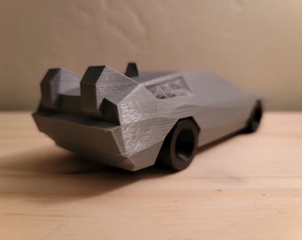 DMC DeLorean Back To The Future Low Polygon desktop display model car unique 3d printed